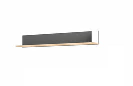 Etajera suspendata din pal, Moet 35 Nuc American / Alb / Grafit, l150xA22xH22 cm
