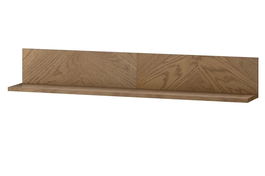 Etajera suspendata din pal si furnir, Cozy 35 Stejar Rustic, l140xA22xH22 cm