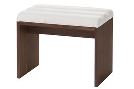 Taburet tapitat cu stofa si picioare din pal Porti 81 Stejar Antic / Bej deschis, l60xA36xH46 cm