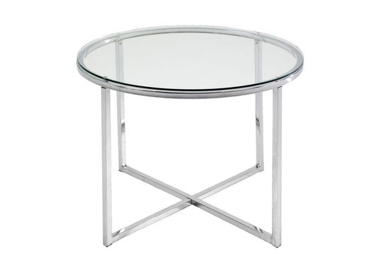 Masuta din sticla Cross Round, Ø55xh45 cm