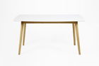 Masa din furnir si lemn Nagano Dining White/Oak, L150xl80xh75,5 cm