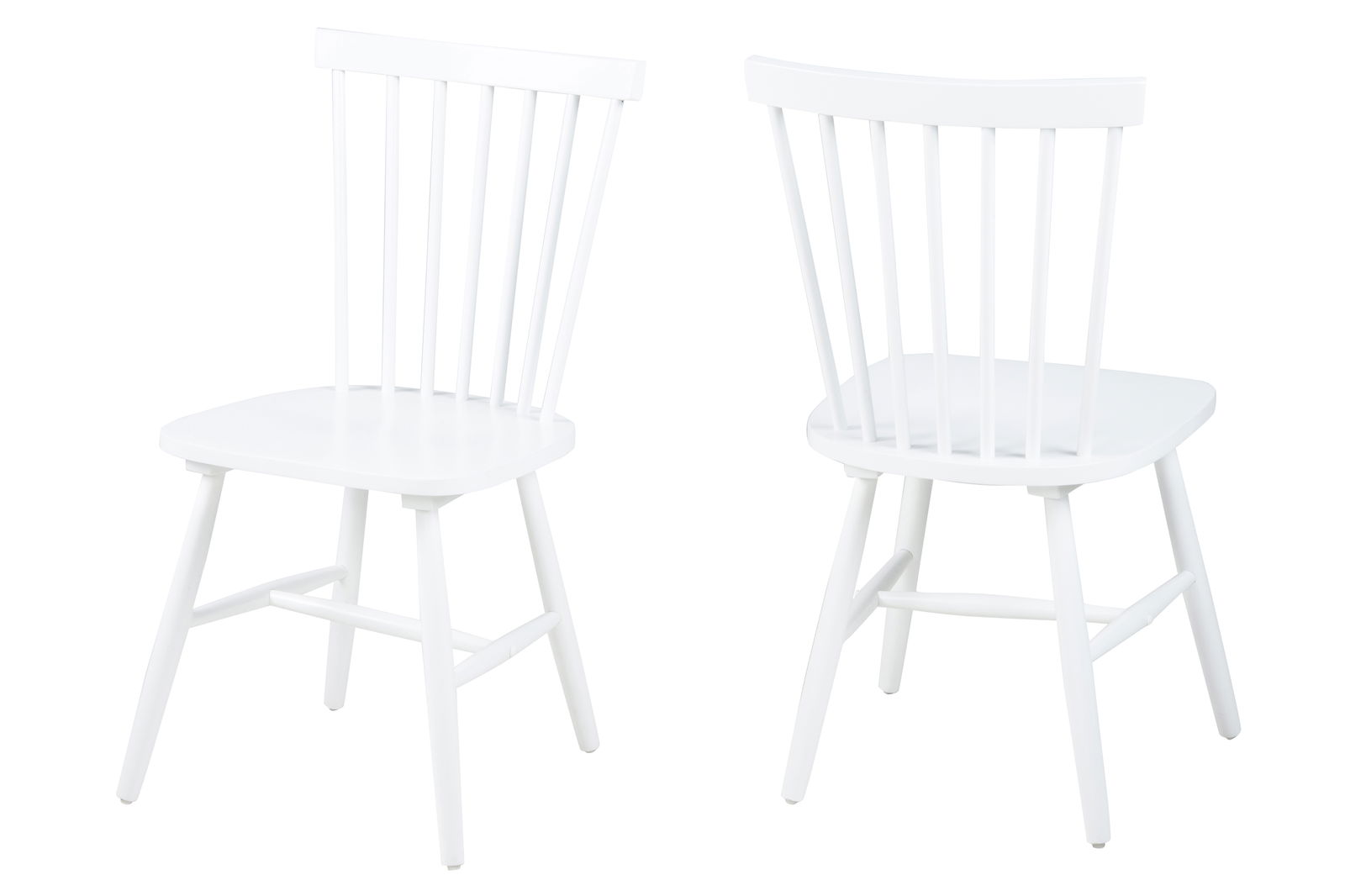 Set 2 scaune din lemn Riano Dining White