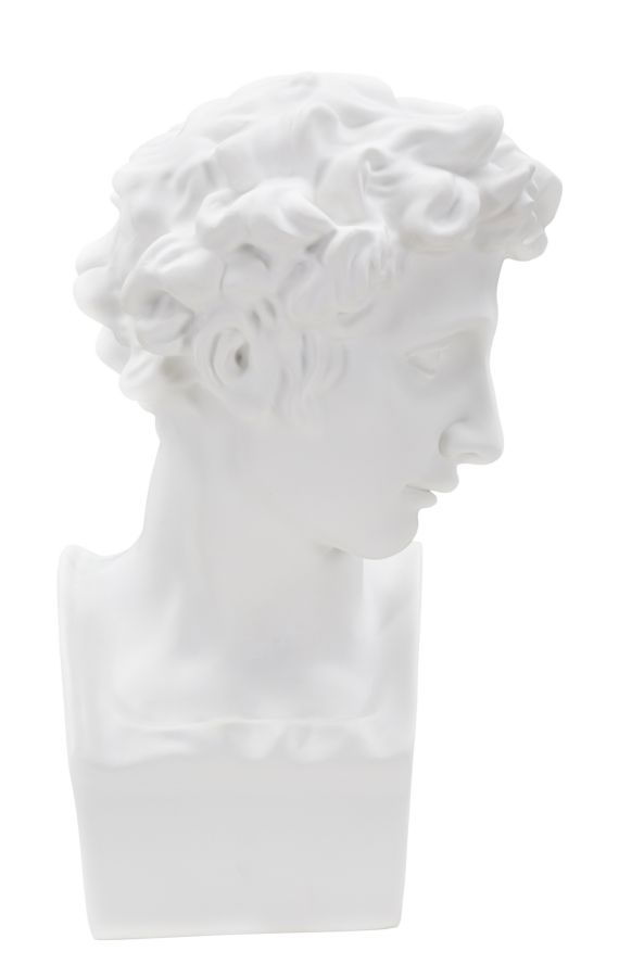 Decoratiune din polirasina Young Roman Alb, L20xl17,5xH30 cm