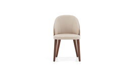 Scaun tapitat cu stofa si piele ecologica, Lucia Crem / Maro, l60xA58xH85 cm