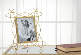 Rama foto decorativa din metal, Glam X Smal Auriu, 29,5 x 32 cm