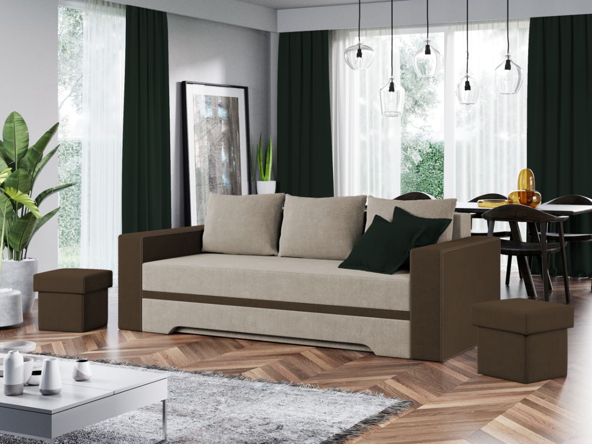 Canapea Trend Crem / Maro