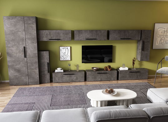 Living Pati 139 - Mobila Sufragerie Gri Beton