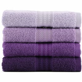 Set 4 prosoape de maini Lilac Delight, Hobby, 50 x 90 cm, 100% bumbac, mov