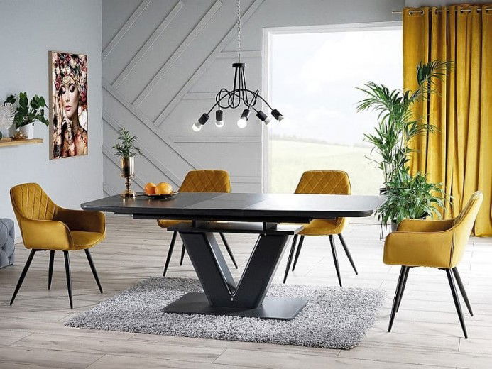 Masa V extensibila 160 cm/ 200 cm/90 l/75 h