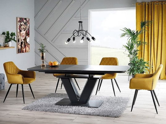 Masa V extensibila 160 cm/ 200 cm/90 l/75 h