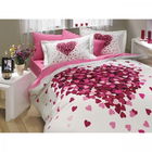 Lenjerie de pat dubla Juana Lilac, 4 piese, 240 x 260 cm, 100% bumbac poplin, multicolora