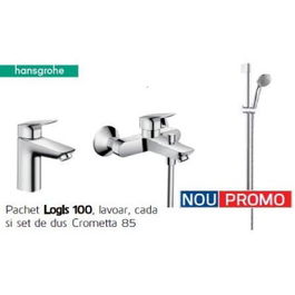 Set baterii cada Hansgrohe Logis 100 (71100000+71400000+27763000)