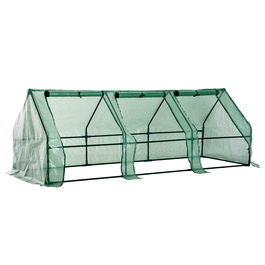 Outsunny sera gradina cu prelata, sera pentru plante, legume, fructe 270x90x90cm, verde | Aosom Ro