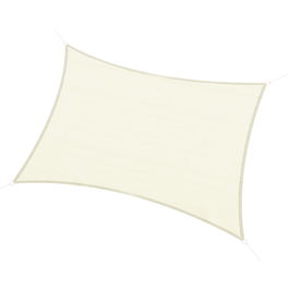 Outsunny Cort Parasolar Pătrat  din HDPE, Crem, 3x4m