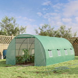 Outsunny Sera tip Tunel pentru Plante, Verde, sera de gradina | AOSOM RO