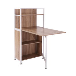 HomCom Mobilier pe Colț cu Masă de Birou pentru Calculator Extractibilă  din Lemn MDF 