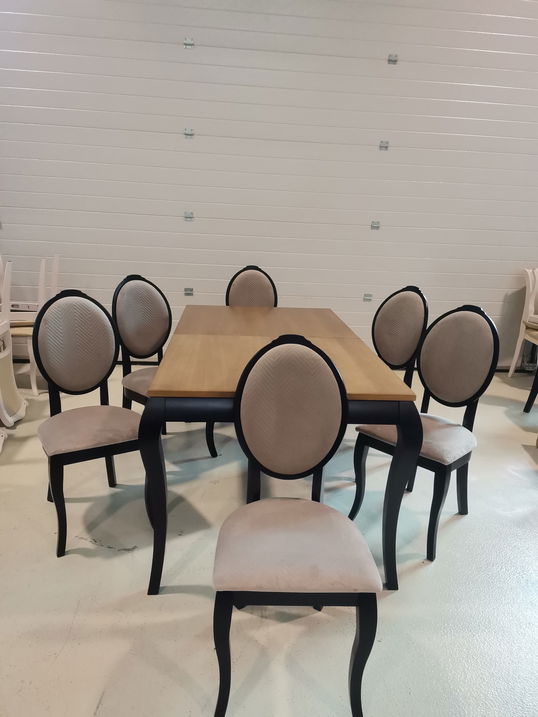 SET LID 15 MASA EXTENSIBILA 160/240/90 CM + 6 SCAUNE TAPITATE