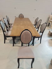 SET LID 14 MASA EXTENSIBILA FAYA 160/240/90 CM + 8 SCAUNE TAPITATE
