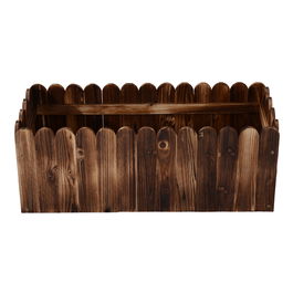 Outsunny Ghiveci Rectangular pentru Plante din lemn de Brad, 80x33x30cm