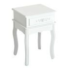 HomCom Noptiera cu Sertar in Lemn Alb, 40 x 30 x 60cm