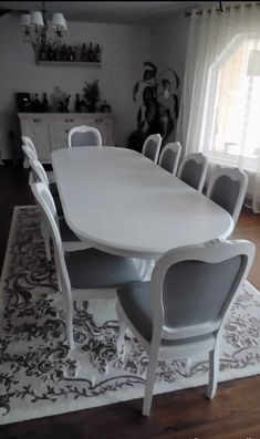 MASA + 10 SCAUNE LEMN DE FAG