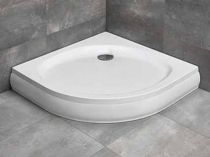 Cadita dus semirotunda Radaway Patmos A,800x800 mm,panou inclus