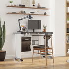 Homcom Birou pentru PC cu Sertare in Lemn, 100x52x75cm, Maro