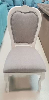 SCAUN INIMA 5 ALB TAPITERIE GRI