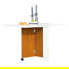 HomCom masa de pranz, masa pliabila cu roti, mobilier pentru bucatarie, masa de bucatarie | AOSOM RO