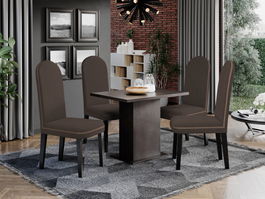 Set Masa Smart Wenghe + 4 Scaune Nero Orion 4