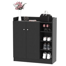 HomCom dulap pentru pantofi, 83x30x90cm, negru | AOSOM RO