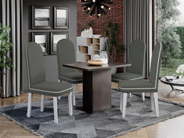 Set Masa Smart Wenghe + 4 Scaune Nero Orion 17