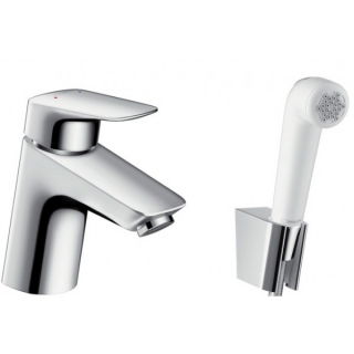 Baterie lavoar monocomanda cu dus igienic Hansgrohe Logis 70 fara ventil