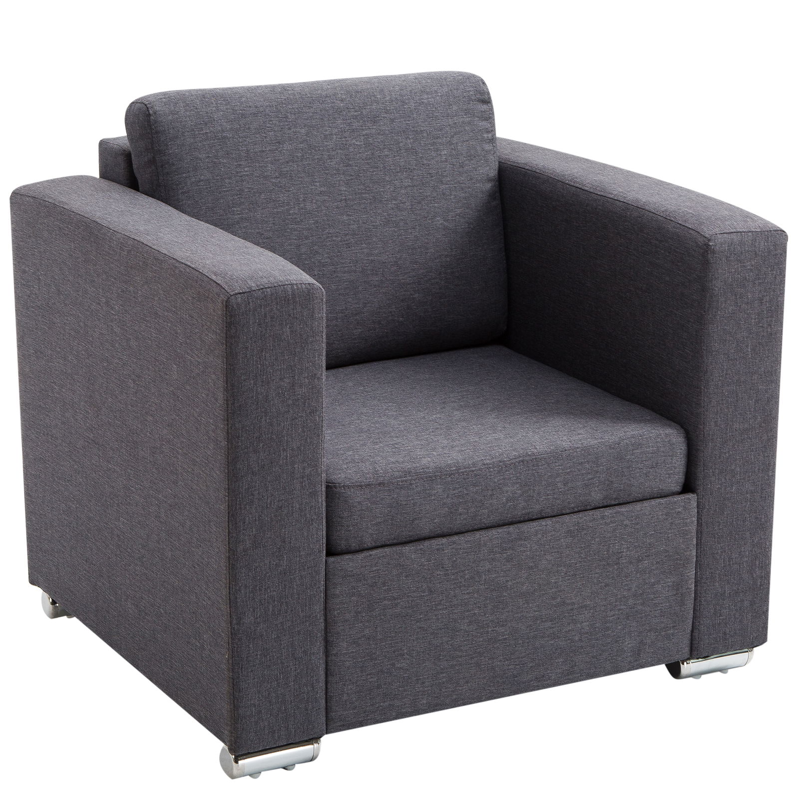 HomCom Fotoliu modern, fotoliu de design gri, mobilier pentru living | AOSOM RO