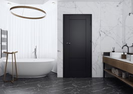 Usa Cubana Lider Furniture® 2, cu toc reglabil, latime 81,8 cm, inaltime 201,7 cm, culoare negru mat