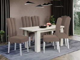 Set Masa Venetia extensibila + 6 Scaune Wog Westa 6