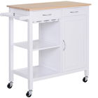 HomCom carucior de bucatarie, dulap cu 2 sertare, mobilier pentru bucatarie, dulap cu roti | AOSOM RO