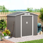 Outsunny, casuta pentru unelte, magazie de gradina, sopron pentru exterior 213x127x185cm, gri | Aosom Ro