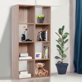 Homcom Librarie Raft 4 Niveluri Culoare Lemn Natural 61,5x29,5x122,5cm