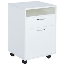 HomCom comoda pentru birou, cu roti, 40x35x60cm, alba | AOSOM RO