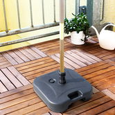 Outsunny Baza pentru Umbrela de Gradina de Umplut cu Apa si Nisip,HDPE, Negru, 46x45x26cm