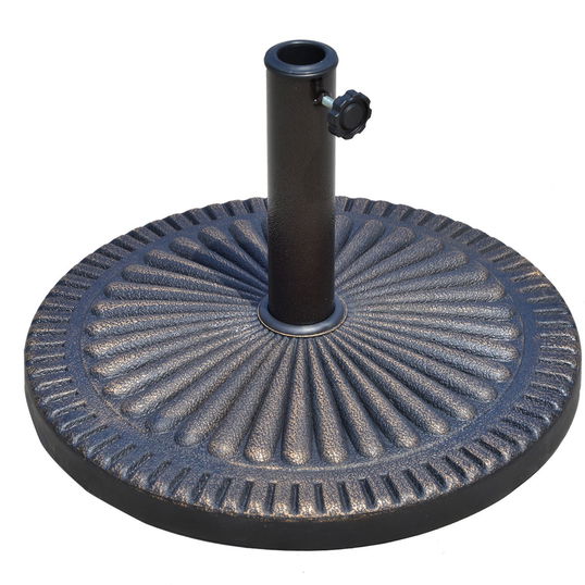 Outsunny Baza pentru Umbrela de Soare Diametru 3,8-4,8cm Desen Floral cu Manivela Greutate 15kg de Gradina Rasina 49x32cm 