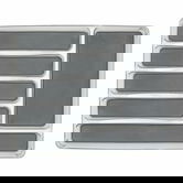 Suport organizare tacamuri cu 6 compartimente Mist, Wenko, 32 x 40 cm, plastic/thermoplastic, gri