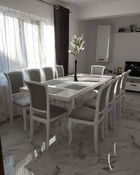 SET LID 67 MASA +10 SCAUNE LEMN DIMENSIUNI MASA 160CM RESTRANSA 240 CM EXTINS LATIME 90