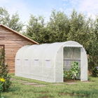 Outsunny, sera tunel, sera pentru plante, sera pentru legume si fructe cu cadru de otel, 5x2x2m, alb | Aosom Ro