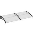 Outsunny acoperis din policarbonat, anti UV 75x197x23 cm | AOSOM RO