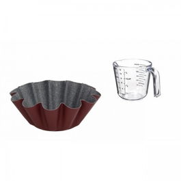 Set forma pentru budinca + cana de masurat 500 ml, Sweet Cherry, Tognana, otel carbon/plastic