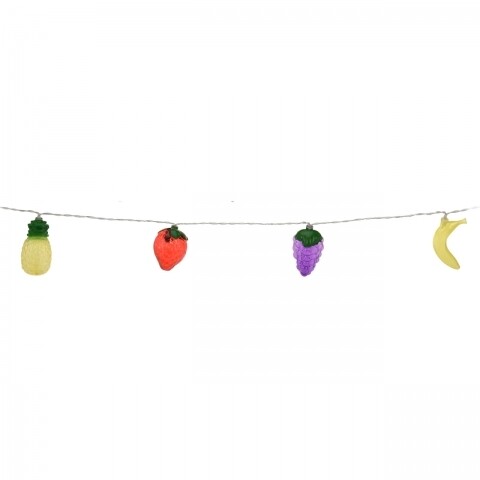 Ghirlanda cu 10 Led-uri Party Fruits, 43 cm, polipropilena, multicolore