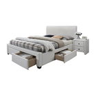 PAT ARISTON 2 DIN LEMN ALB CU SERTARE, SALTEA INCLUSA, LIDER FURNITURE, 160X200 CM