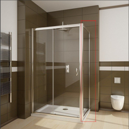 Perete lateral Radaway Premium Plus S, 75X190 cm, sticla transparenta